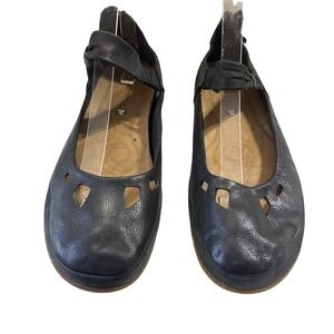 Merrell Mimic Bond Black Leather Bow Ballet Flats Mary Jane Shoes Womens 10